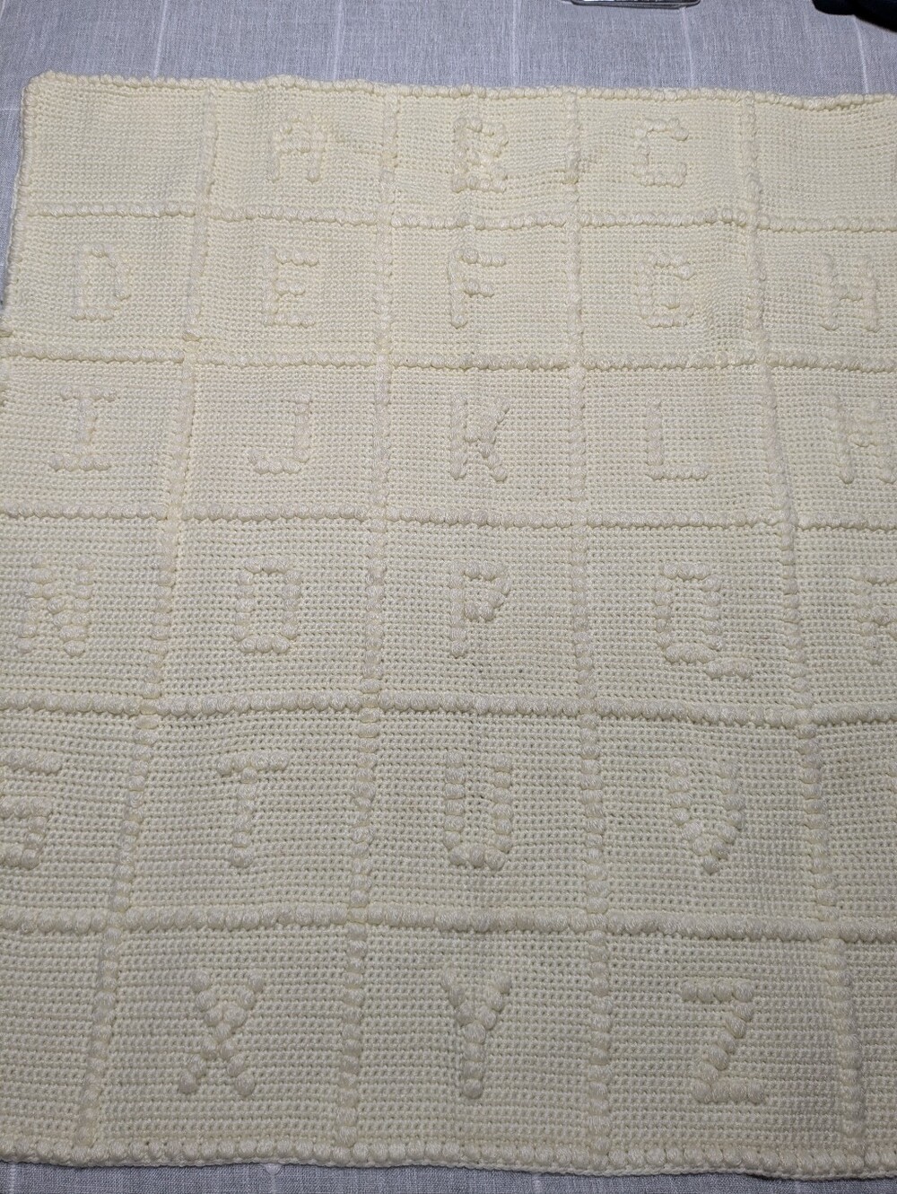 Handmade Crochet Alphabet Baby Blanket